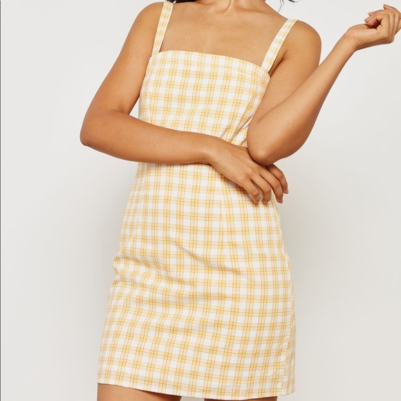 Forever 21 Dresses & Skirts - Yellow plaid shift dress